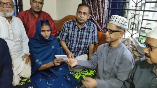 ফতুল্লায় নিহত যুবদল নেতা ইব্রাহিমের পরিবারের পাশে মামুন মাহমুদ